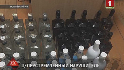 Порядка 40 литров контрафактного алкоголя изъяли оперативники у 33-летнего жителя Чаусского района