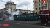 В центре Минска загорелся трамвай