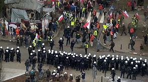 В Варшаве прошла масштабная акция протеста фермеров, десятки человек задержаны