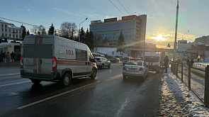 Две маршрутки и грузовик столкнулись в центре Минска: 8 пострадавших