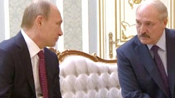 Видео с переговоров Александра Лукашенко и Владимира Путина