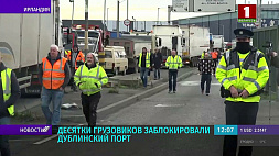 Десятки грузовиков заблокировали Дублинский порт 