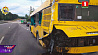 На трассе Минск - Мядель недалеко от  деревни Вишневка   столкнулись автобус и бетономешалка