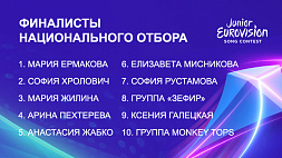 Выбраны 10 финалистов национального отбора на детское "Евровидение"  