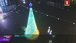 В Минске установили первую новогоднюю елку