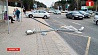 В Минске упавший из-за аварии столб травмировал пешехода