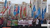 С праздничного митинга сегодня начался субботник в парке Великой Победы в Минске
