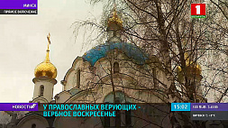 Во всех храмах Беларуси проходят праздничные литургии, верующие освящают веточки вербы 